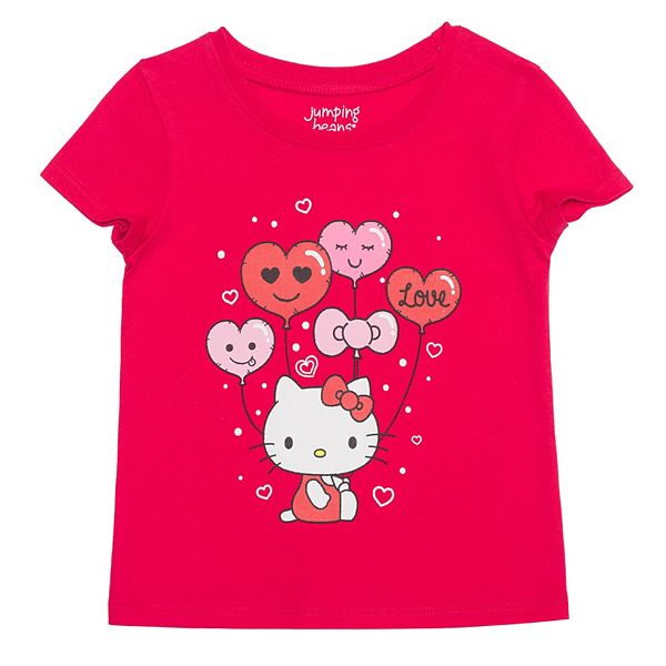 Baby & Toddler Girls Jumping Beans® Hello Kitty Valentine's Day Balloons Short Sleeve Graphic Tee Jumping Beans