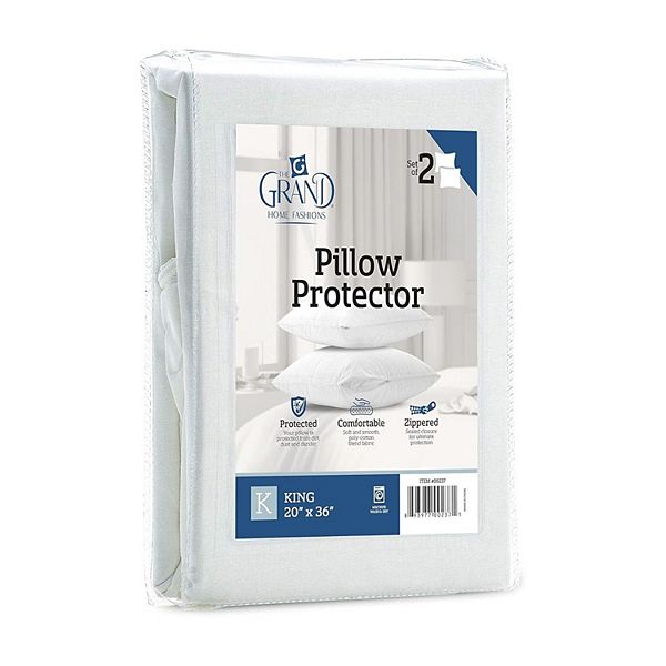 The Grand Poly-cotton Zippered Pillow Protector  2 Pack The Grand