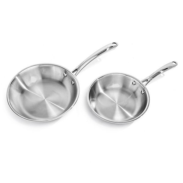 BergHOFF Professional 2 pc Tri-Ply 18/10 Stainless Steel Cookware Set, 8" & 10" Fry Pan BergHOFF