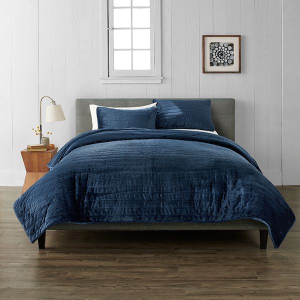 Cuddl Duds® Cozy Solid Corduroy Carve Quilt Set Cuddl Duds