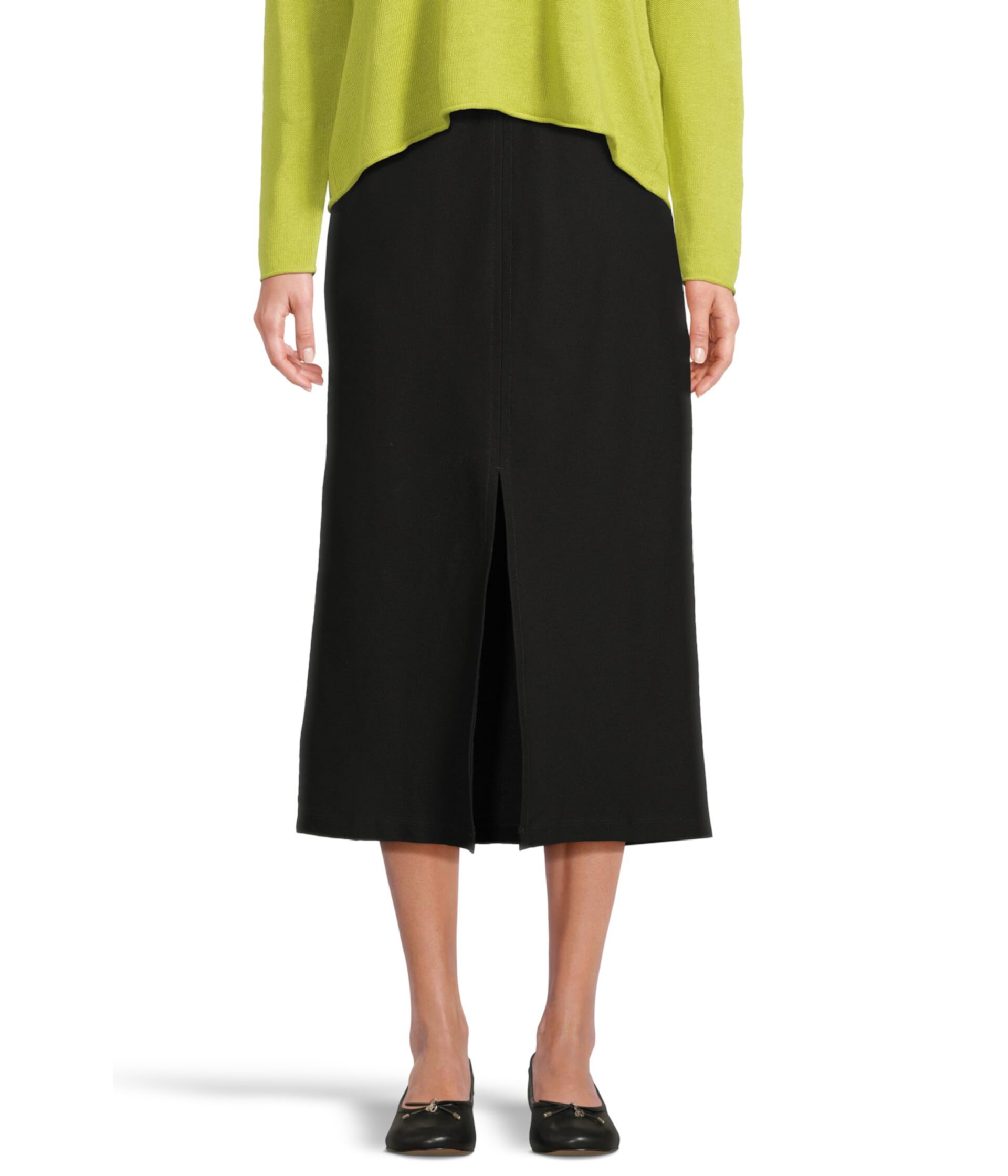 Petite Skirt With Front Slit Eileen Fisher