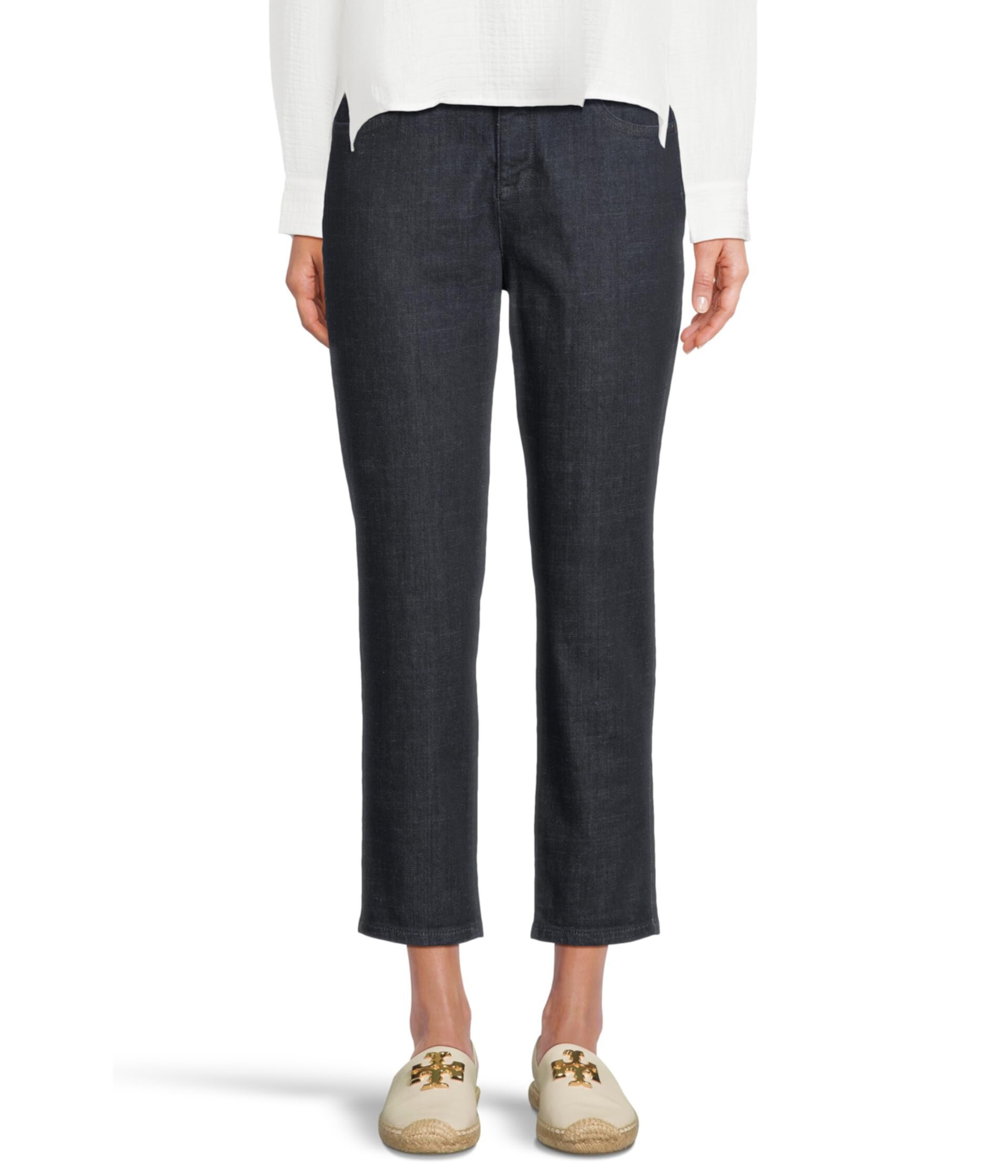 Petite High Waisted Slim Ankle Pants Eileen Fisher