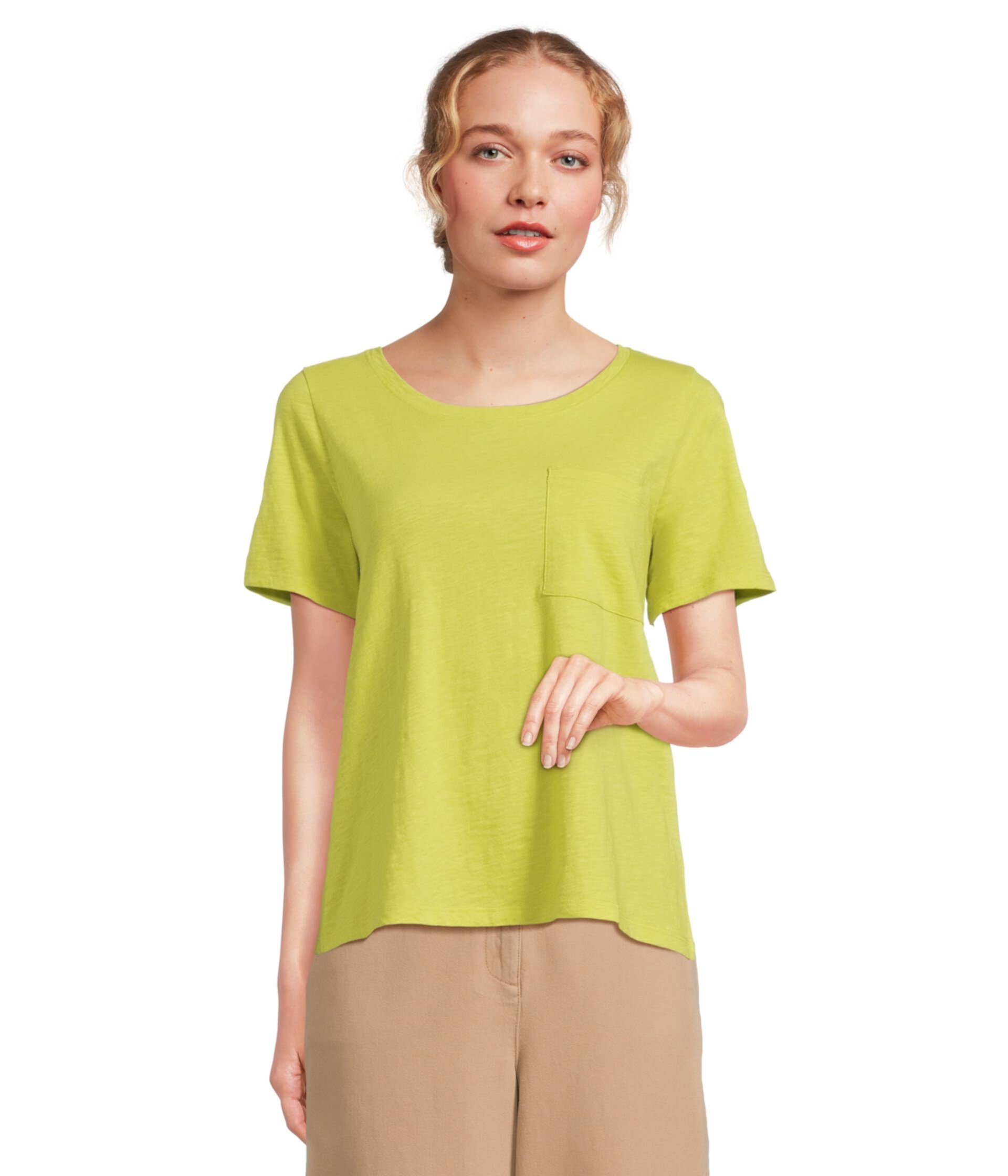 Scoop Neck Tee Eileen Fisher