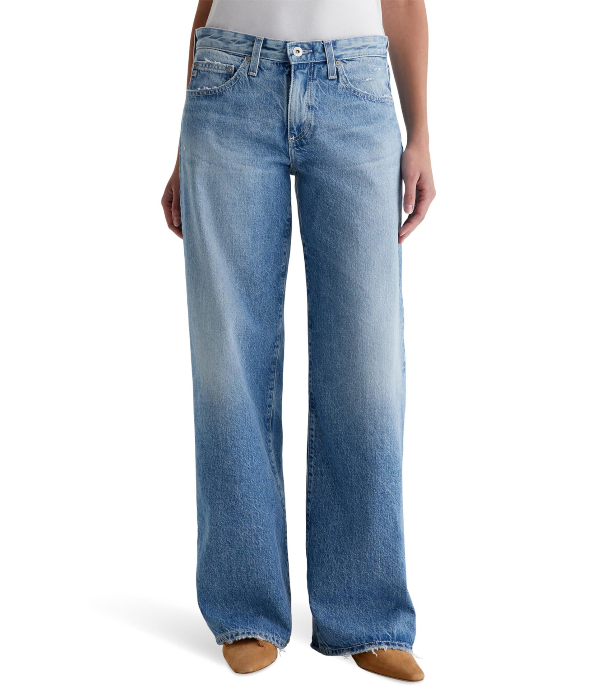 Adria Low Rise Baggy Wide Leg in 17 Years Divergent AG Jeans