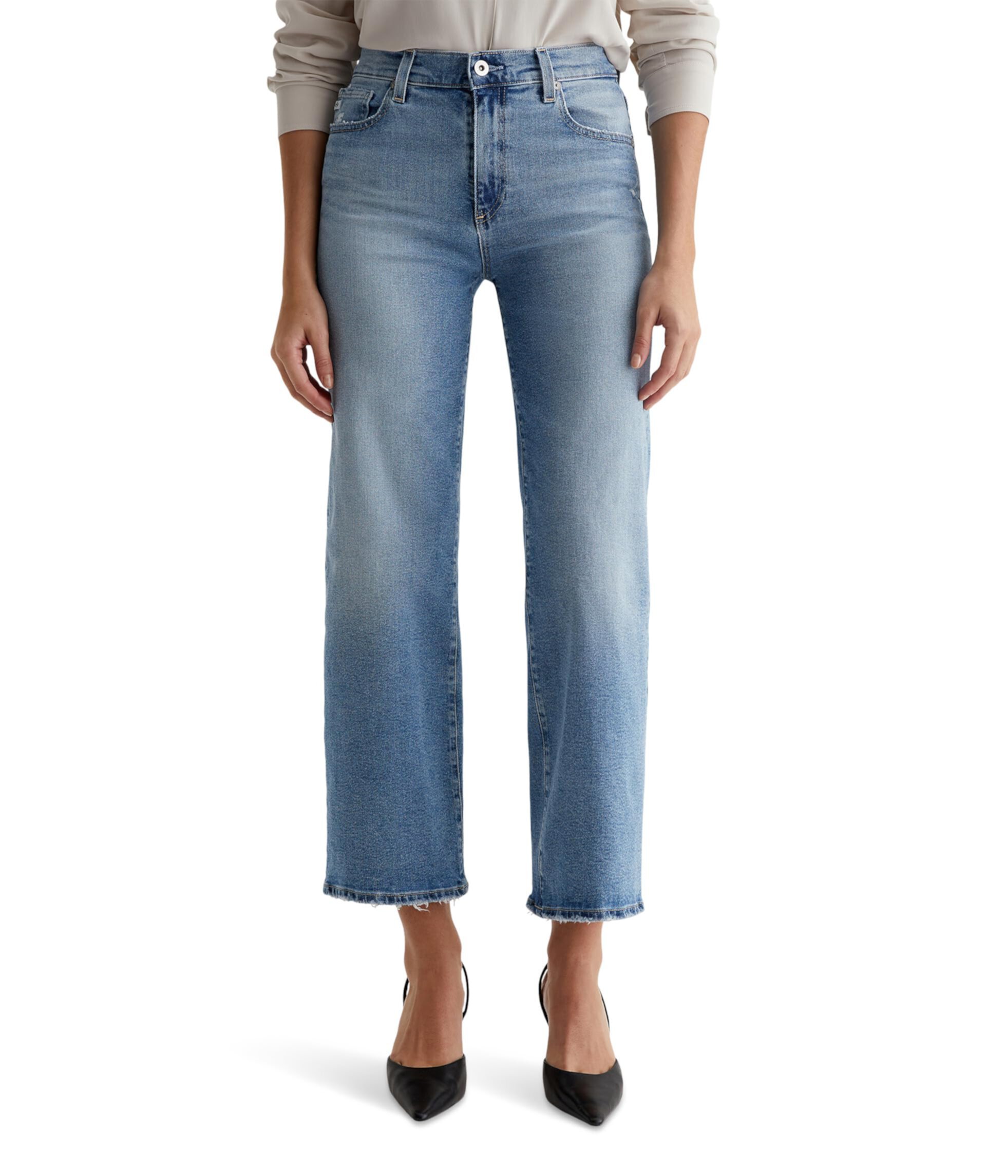 Saige Mid-Rise Wide Leg Jeans in Momento AG Jeans