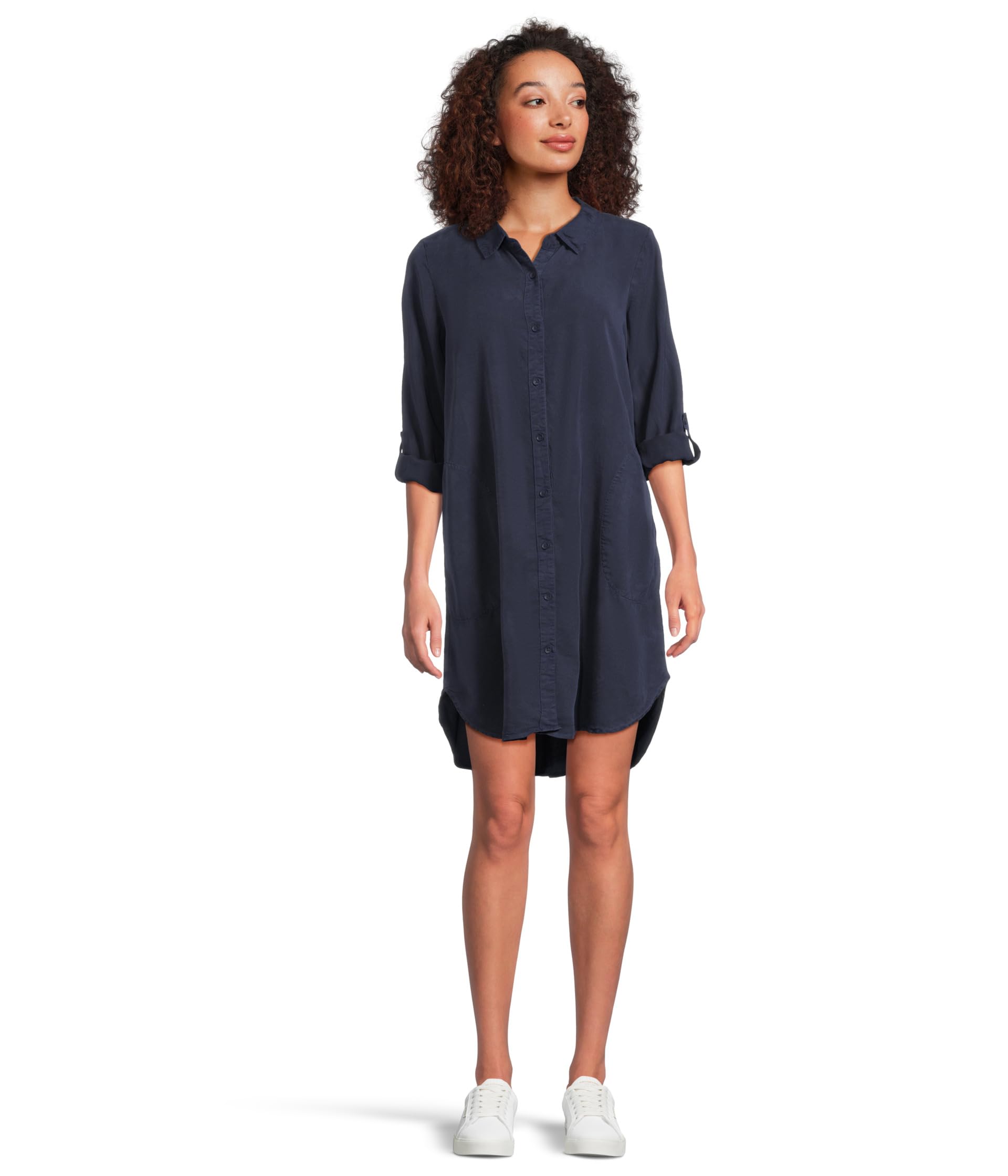 Roll Up Long Sleeve Shirt Dress Mod-o-doc