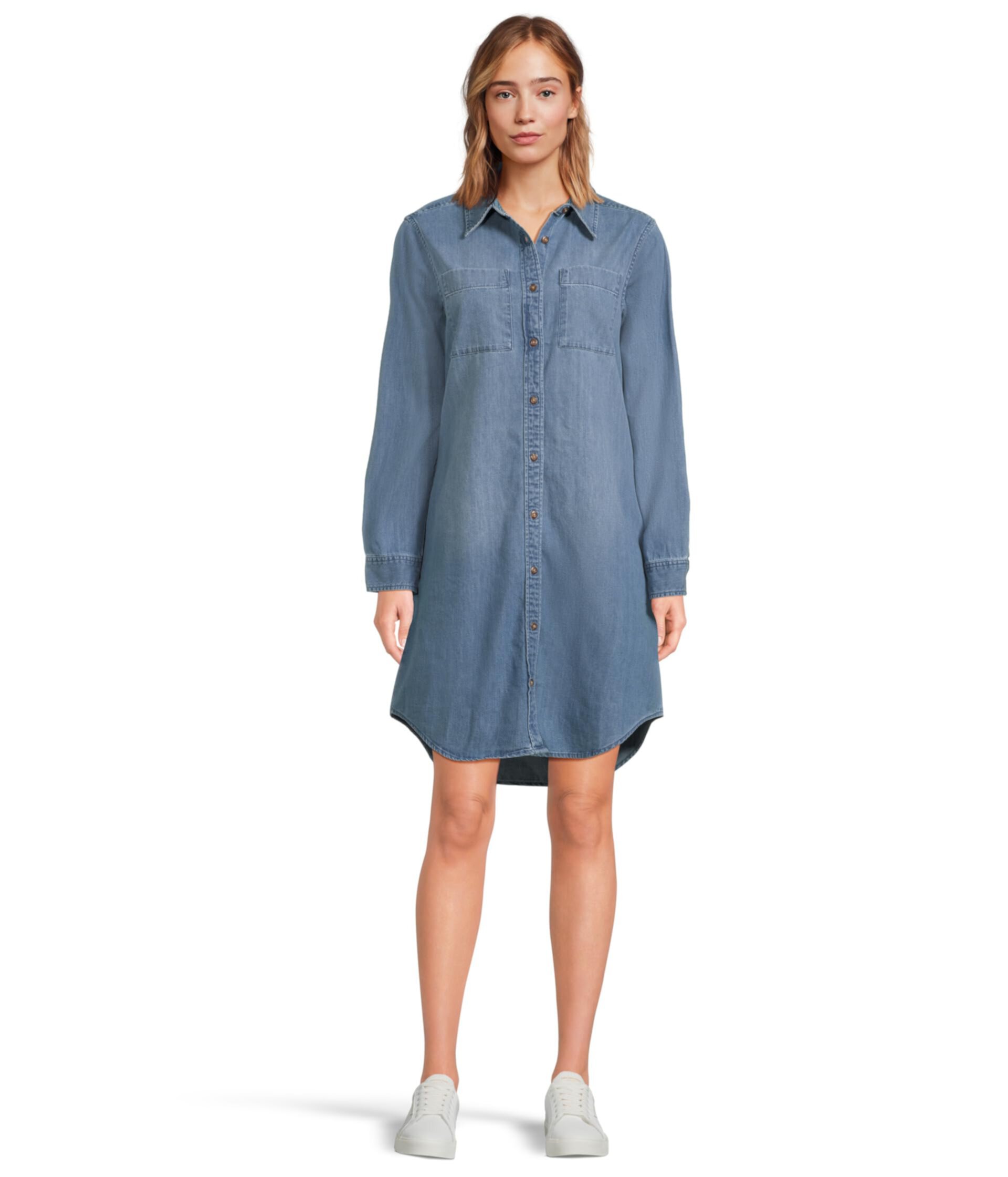 Heritage Washed Denim Shirt Dress L.L.Bean