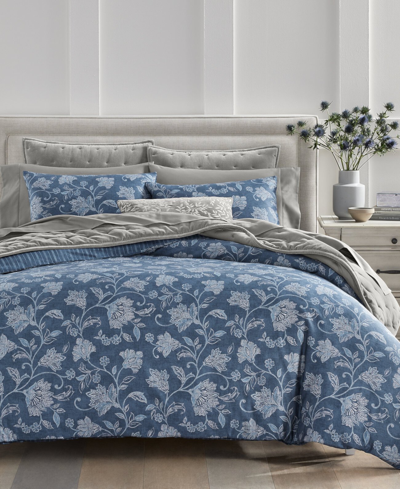 Azure Jacobean 2-Pc. Comforter Set, Twin, Exclusively at Macy’s Charter Club