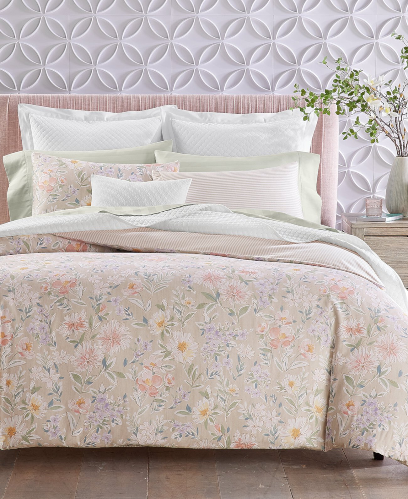 Border Garden  Comforter Set, Twin, Exclusively at Macy’s Charter Club