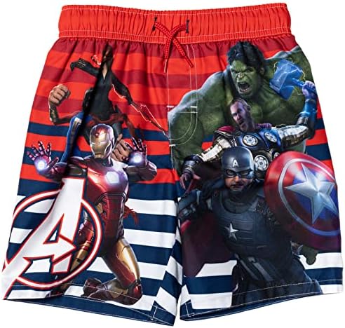 Marvel UPF 50+ Swim Trunks Bathing Suit Toddler to Big Kid Sizes (2T - 18-20) Marvel