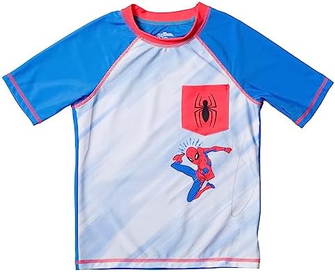 Marvel Avengers Spider-Man Hulk Black Panther Iron Man Thor Rash Guard Swim Shirt Toddler to Big Kid Marvel