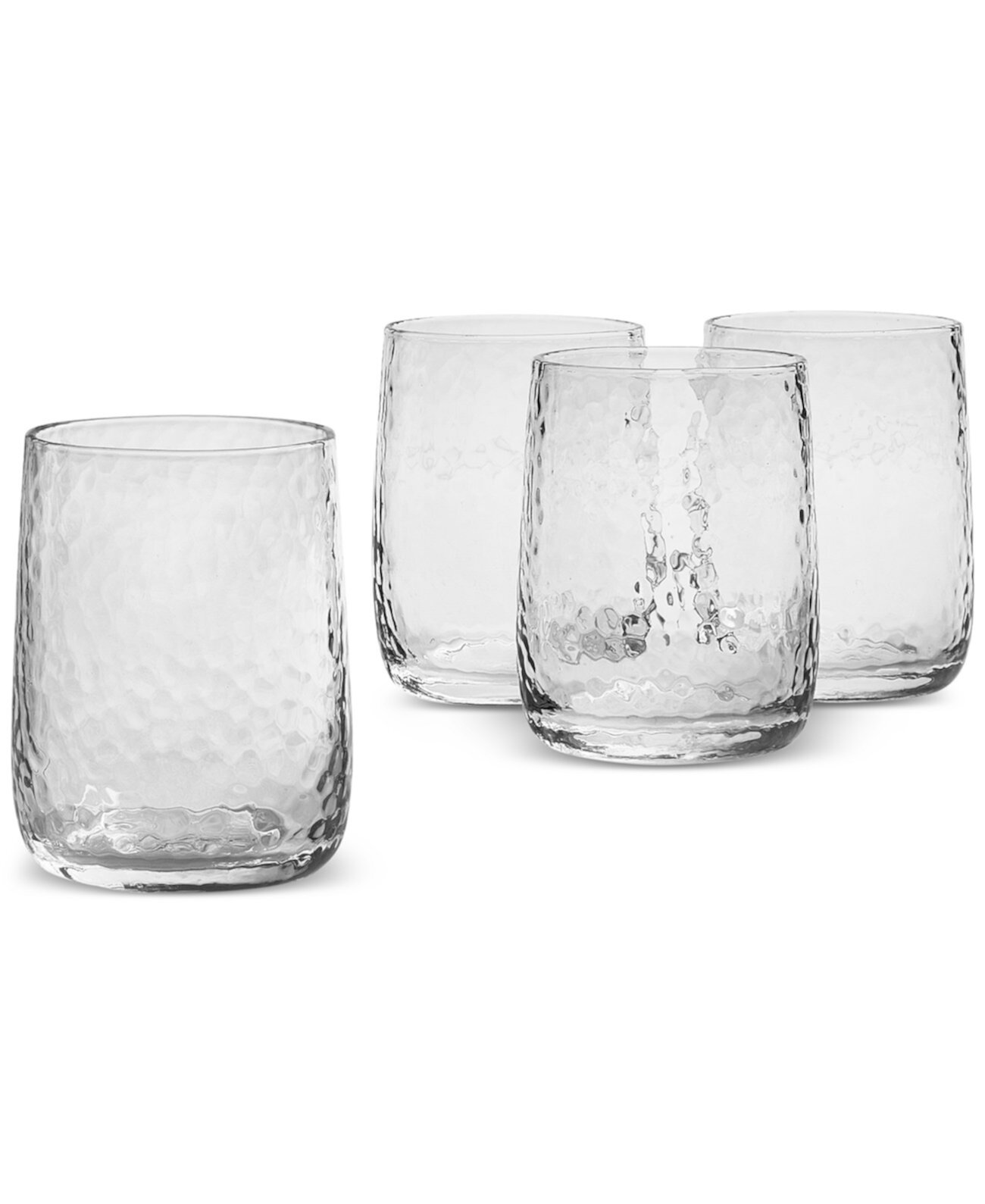 Clear Textured Double Old-Fashioned Glasses, Set of 4, Exclusively at Macy's Oake