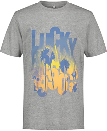 Lucky Brand Boys' Short Sleeve Graphic Crew Neck T-Shirt, Soft, Comfortable, Relaxed Fit Lucky Brand