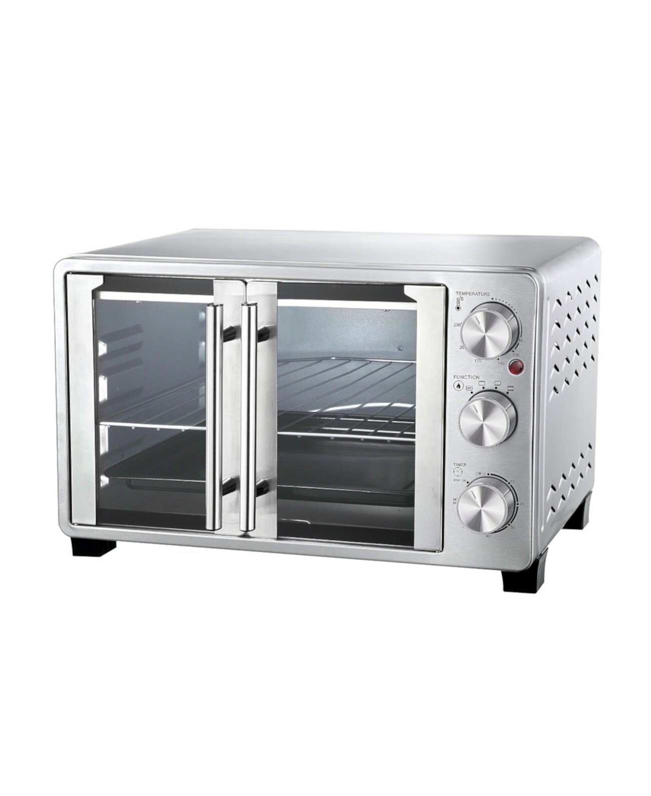 25 Liter French Door Electric Toaster Oven with Rotisserie Set MegaChef