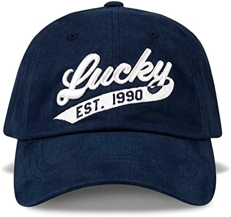 Lucky Brand Cotton Embroidered Baseball Cap with Adjustable Straps for Men and Women (One Size Fits Most) Lucky Brand