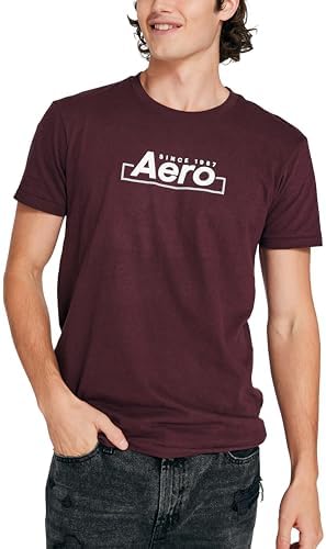 AEROPOSTALE Men's Box Logo Short Sleeve Tee Aeropostale