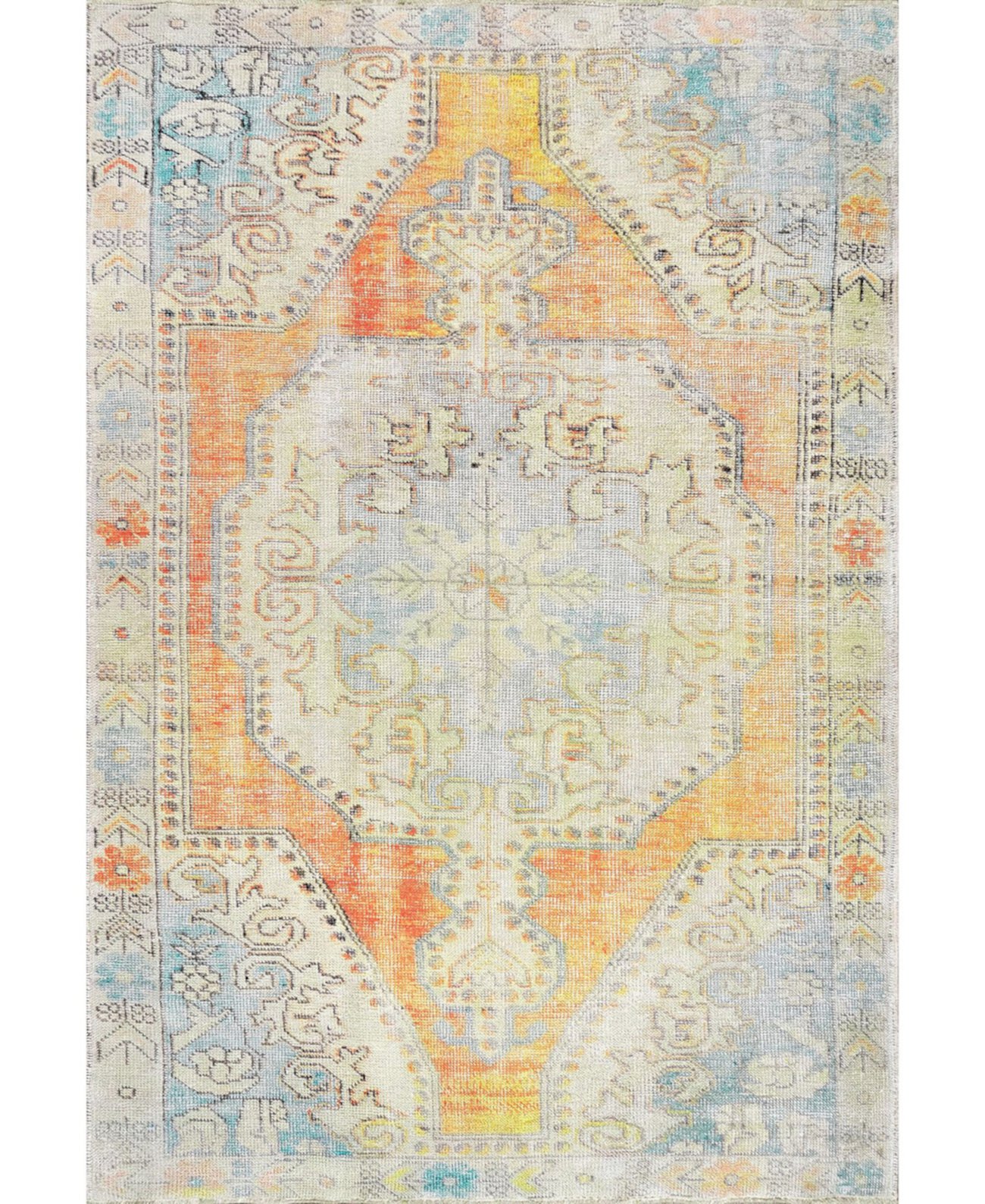 Collina Milana Medallion Faded Orange 5'3" x 7'7" Area Rug NuLOOM