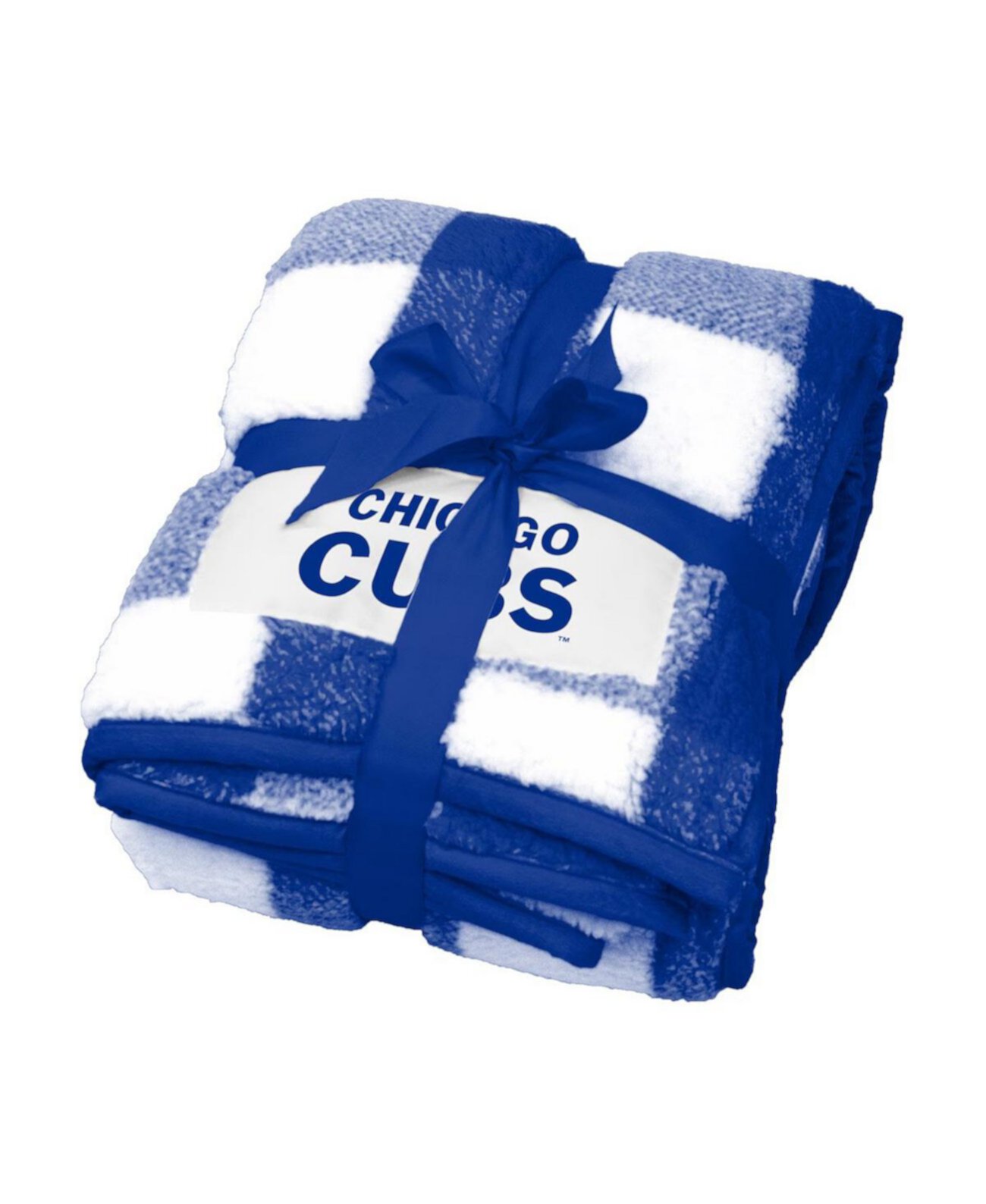 Chicago Cubs 50'' x 60'' Buffalo Check Frosty Fleece Blanket Logo Brand