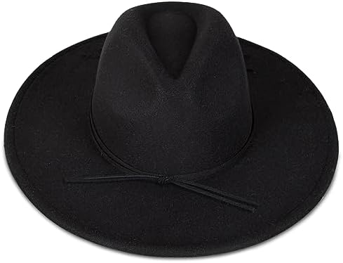 Lucky Brand Women's Wool Felt Fabric Wide Brim Ranger Boater Adjustable Hat (One Size Fits Most) Lucky Brand