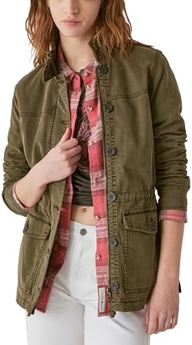 Lucky Brand Women's Long Sleeve Button Up Two Pocket Utility Jacket Lucky Brand