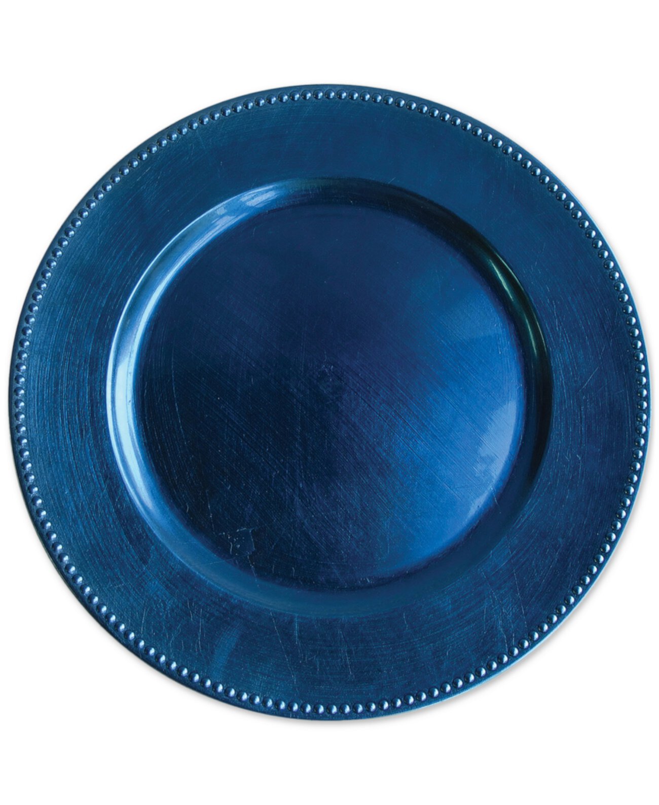 Royal Blue Beaded Charger Plate 13" American Atelier