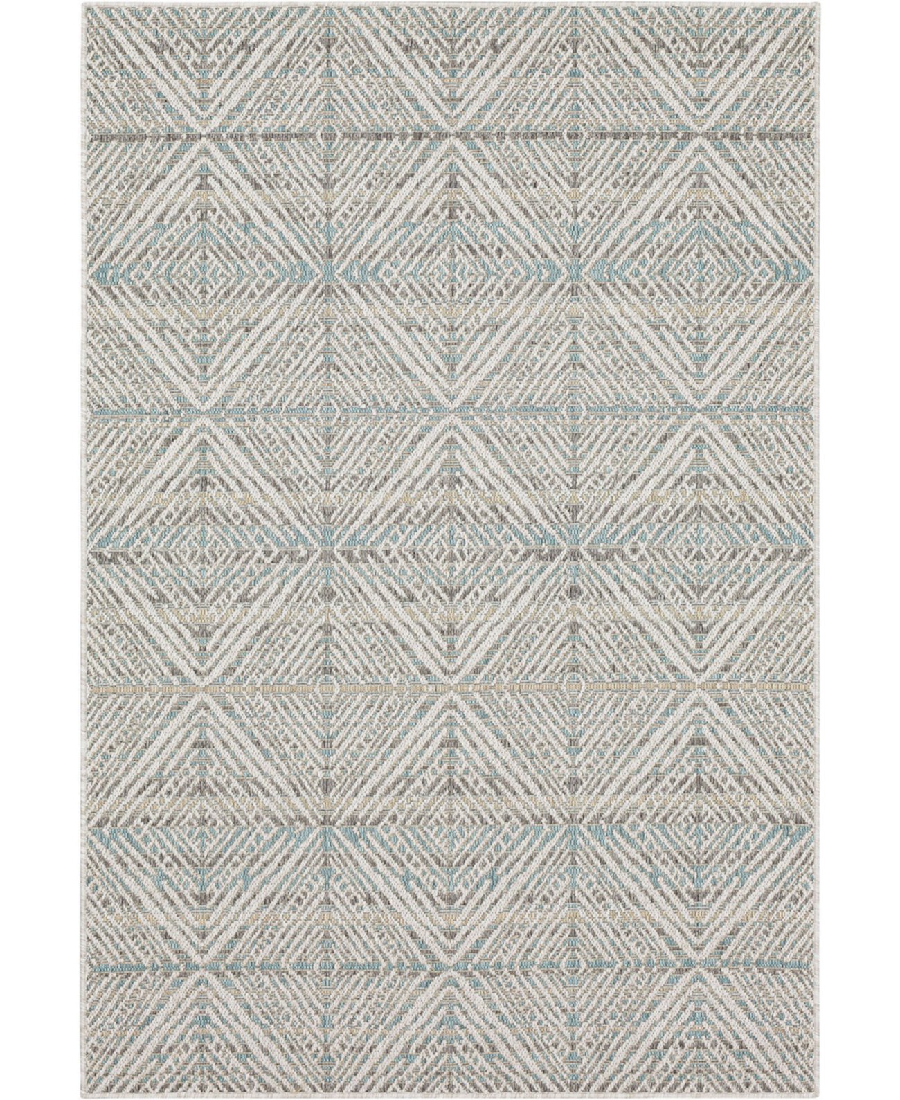 Malibu Outdoor Shibori Diamonds 8' x 10' Area Rug Mohawk