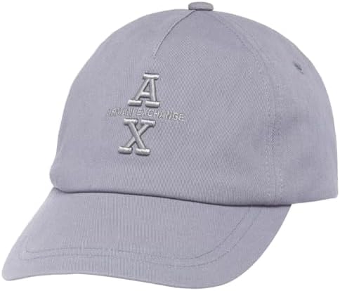 Armani Exchange Men's Cotton Twill Baseball Hat with Stacked Ax Logo A｜X Armani Exchange