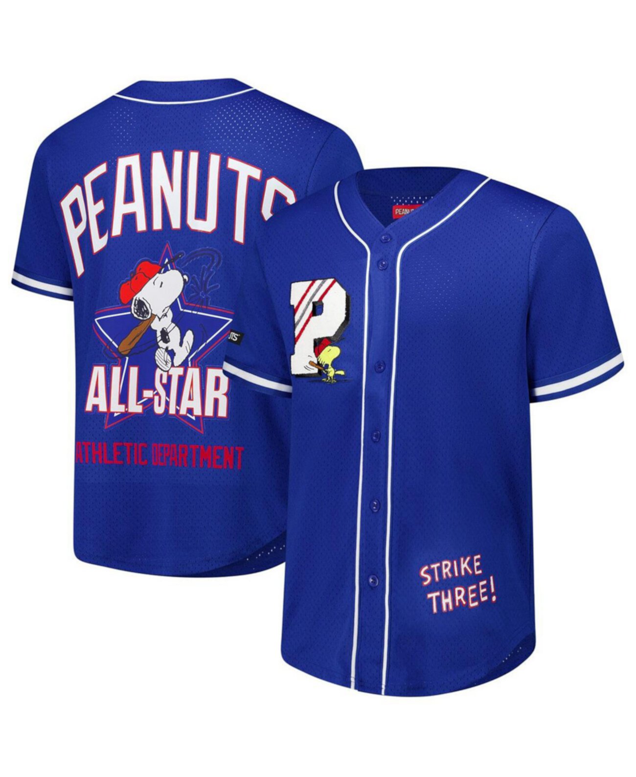 Men's Royal Peanuts All Star Baseball Jersey Freeze Max