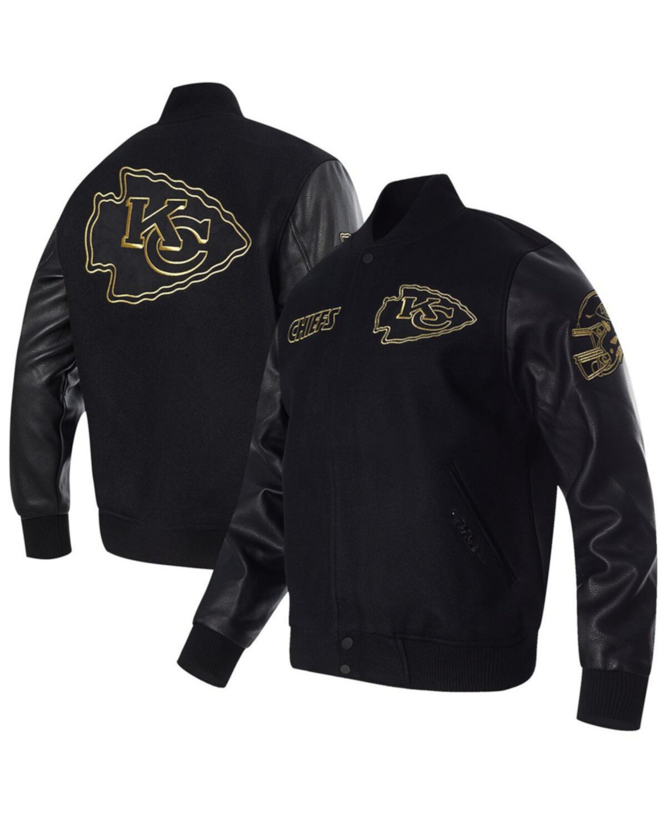 Men's Black Kansas City Chiefs Full-Zip Varsity Jacket Pro Standard