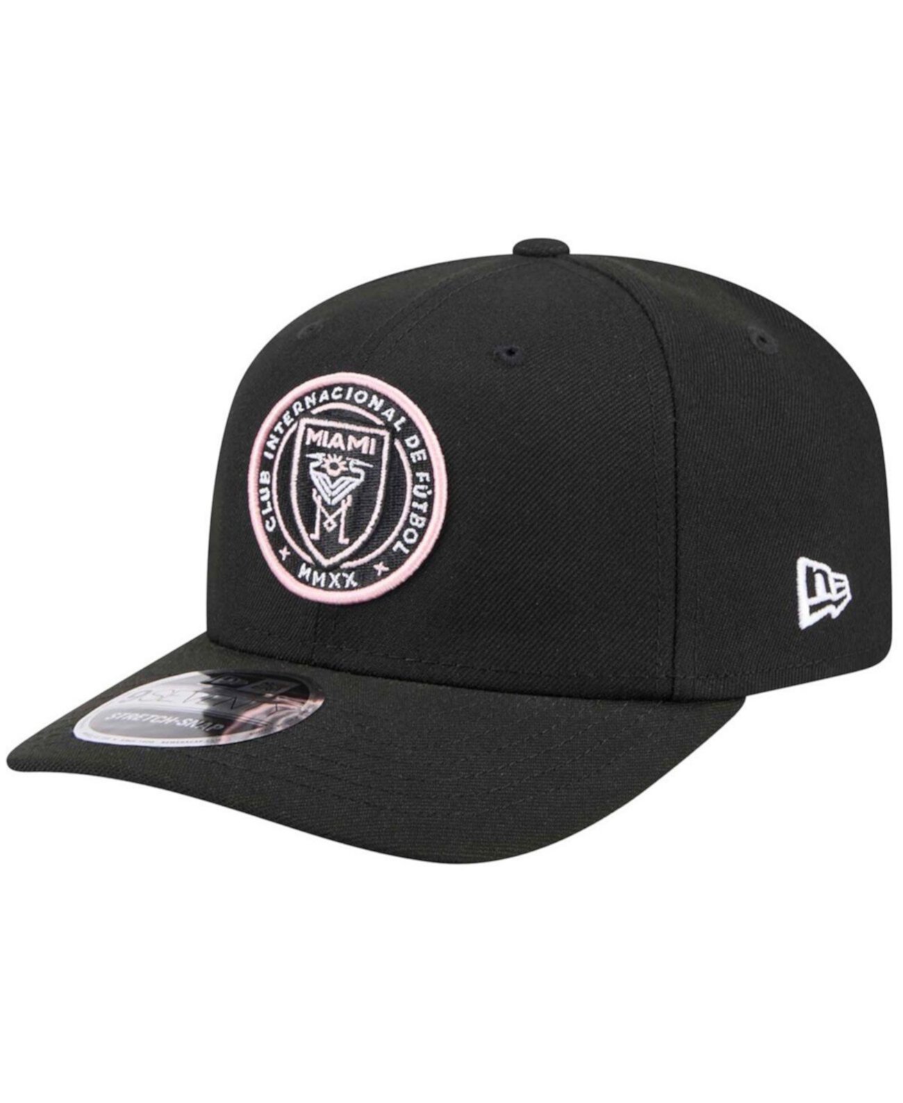 Men's Black Inter Miami CF 9SEVENTY Stretch-Snap Hat New Era