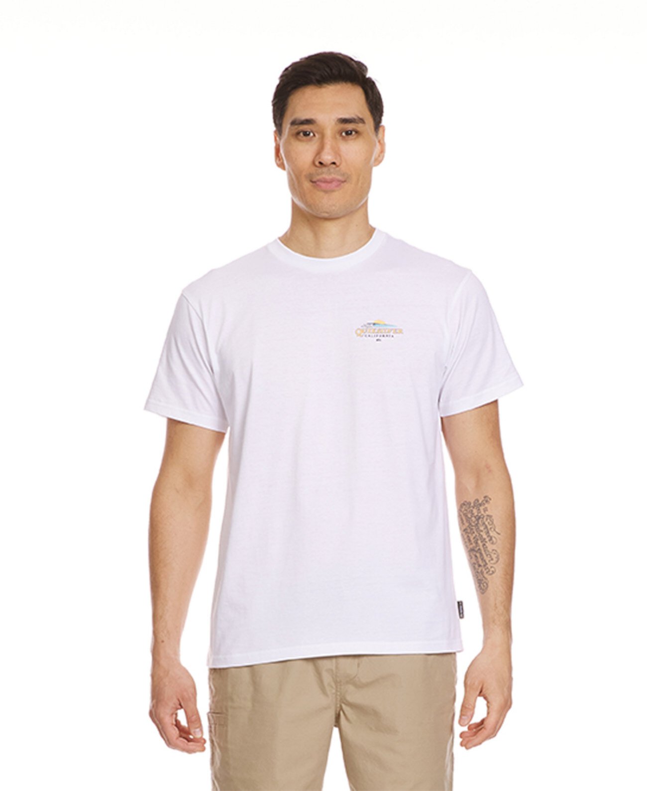 Футболка Quiksilver Men's California Surf из мягкого хлопка с принтом, короткими рукавами и универсальным кроем Quiksilver