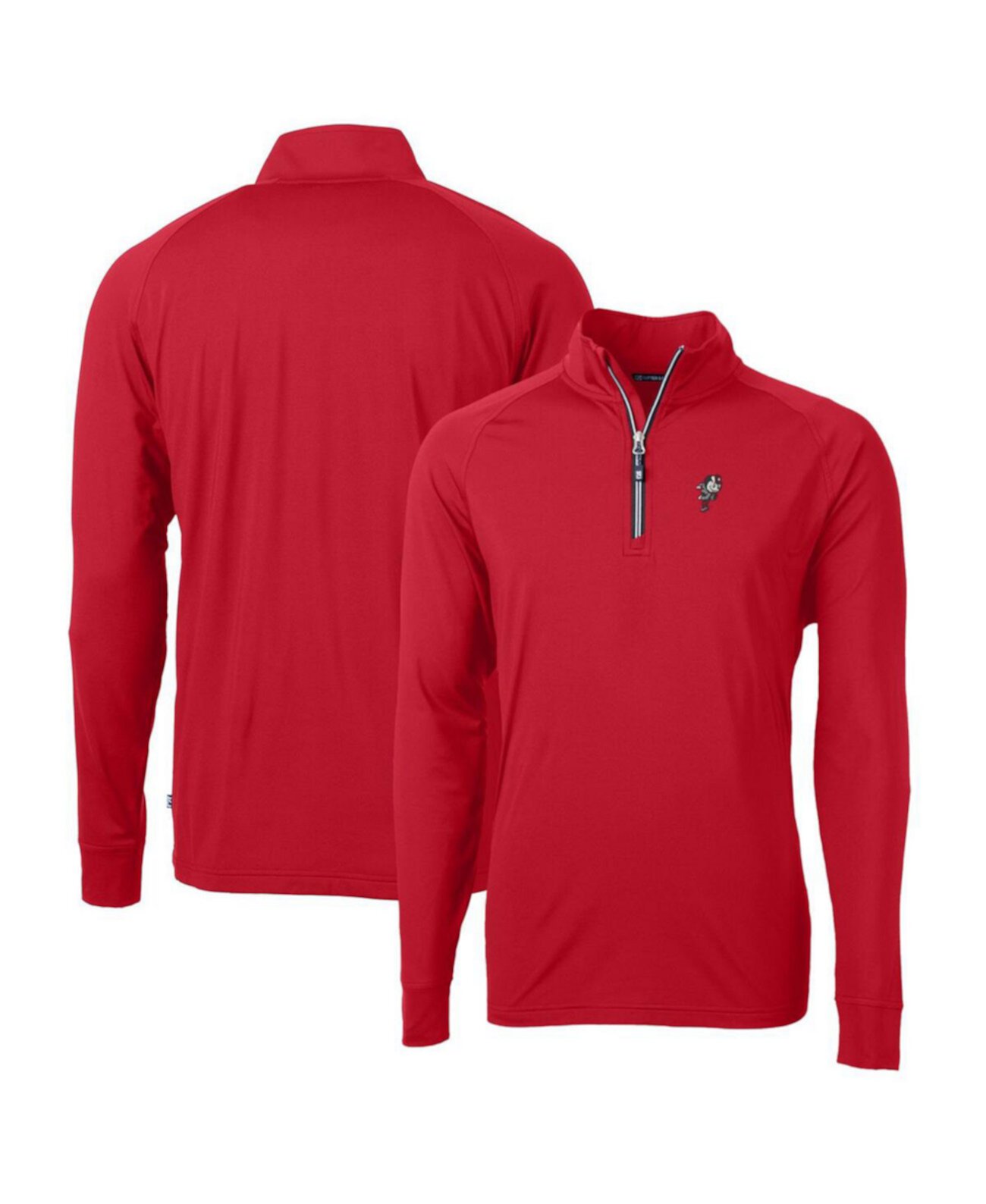 Men's Scarlet Ohio State Buckeyes Adapt Eco Knit Stretch Quarter-Zip Pullover Top Cutter & Buck