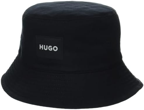 HUGO Women's Square Logo Cotton Bucket Hat Hugo