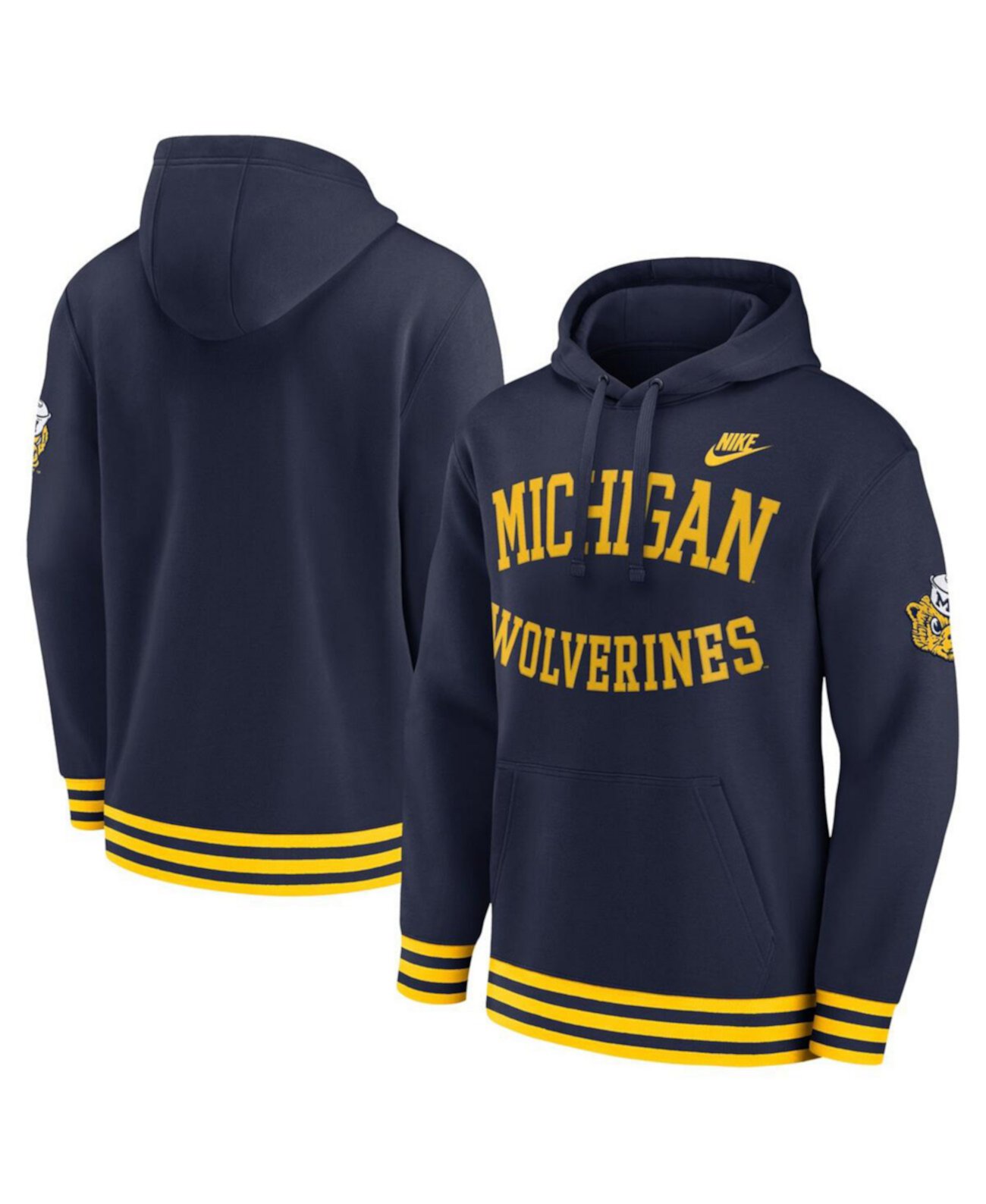 Men's Navy Michigan Wolverines Legacy Retro Pullover Hoodie Nike