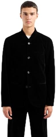 Armani Exchange Men's Big & Tall Velvet Button Up Blazer Jacket A｜X Armani Exchange