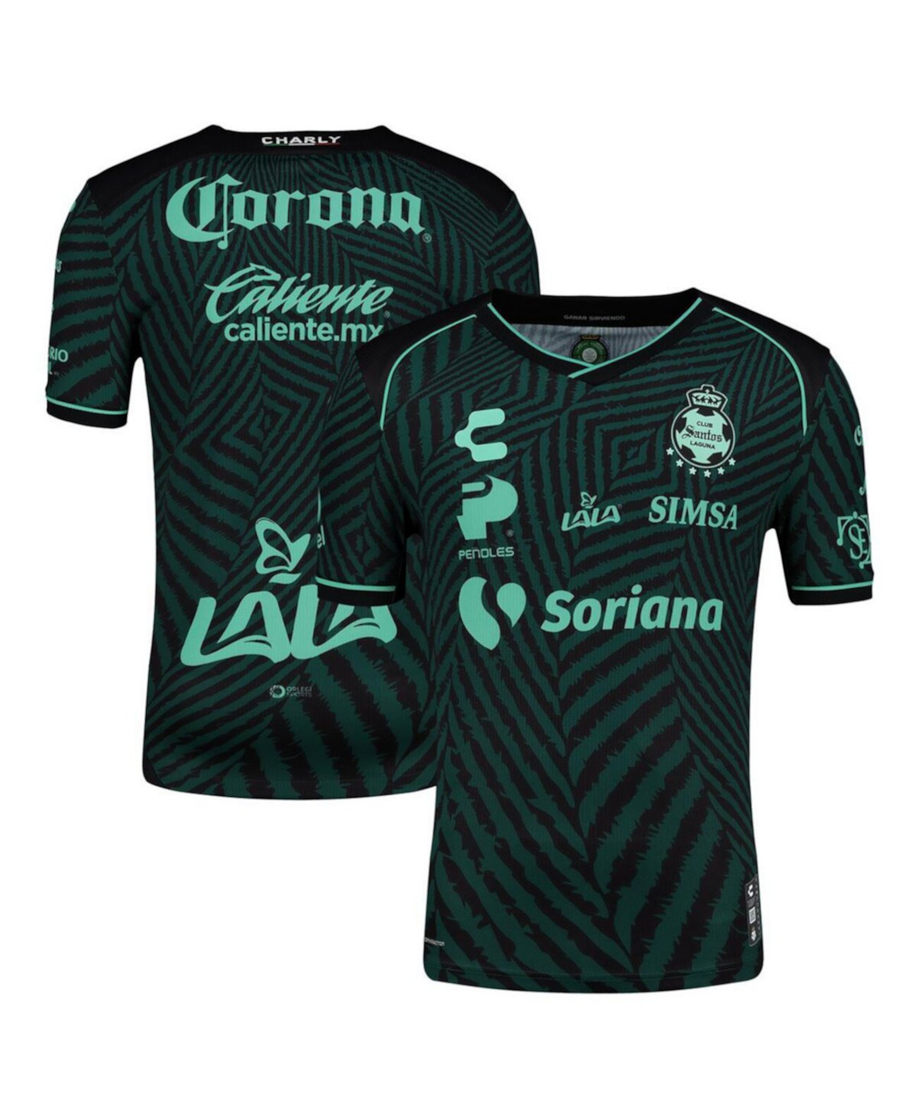 Men's Green Santos Laguna 2024/25 Away Authentic Jersey Charly