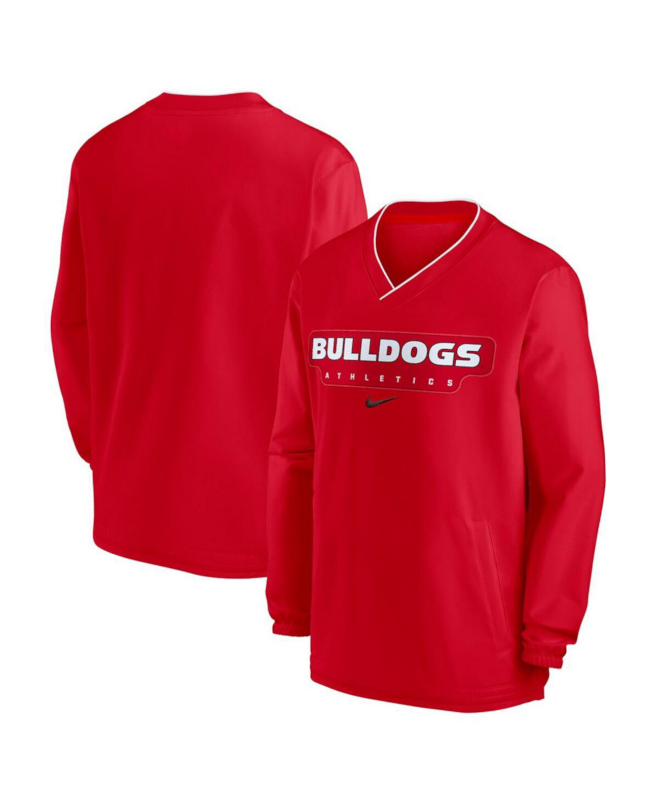 Men's Red Georgia Bulldogs 2024 Sideline Pullover Windshirt Nike