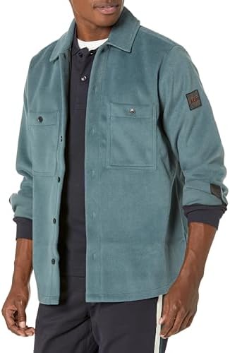 BOSS Men's Garment Dyed Button Down Overshirt Boss