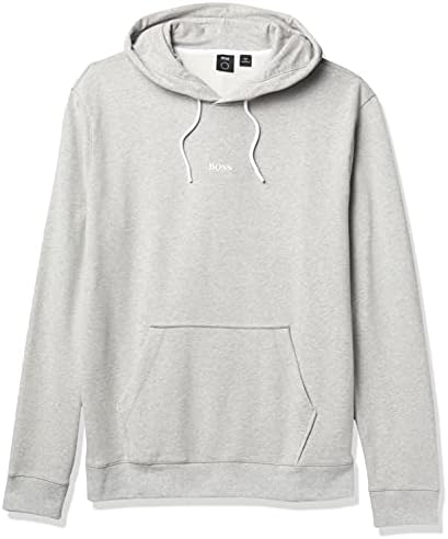 BOSS Men's Center Logo French Terry Hooded Sweatshirt Boss