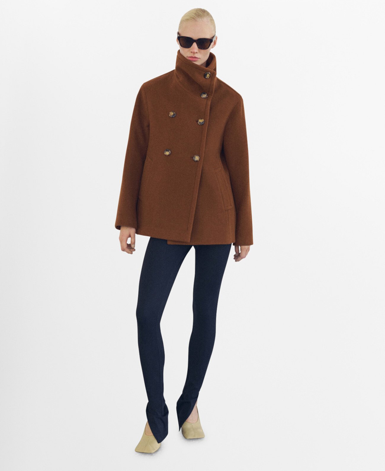 Women's Double-Breasted Wool Coat Mango