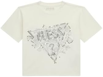 GUESS Girls' Eco Short Sleeve Sequin Logo T-Shirt Guess