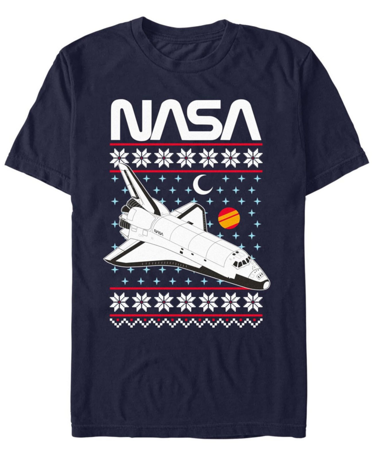 Men's NASA Shuttle Xmas Short Sleeve T-Shirt Fifth Sun