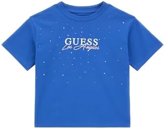 GUESS Girls' Eco Short Sleeve Rhinestone T-Shirt Guess