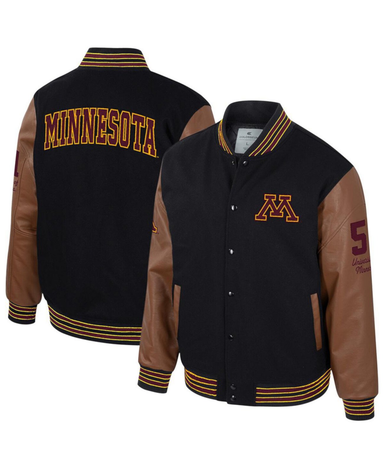 Men's Letterman Full-Snap Varsity Jacket Colosseum