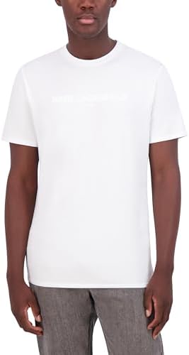 KARL LAGERFELD Men's Soft Crew Neck Tonal Logo Short Sleeve T-Shirt Karl Lagerfeld