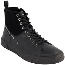 Karl Lagerfeld Paris Men's Studded High Top Lace Up Sneaker Karl Lagerfeld