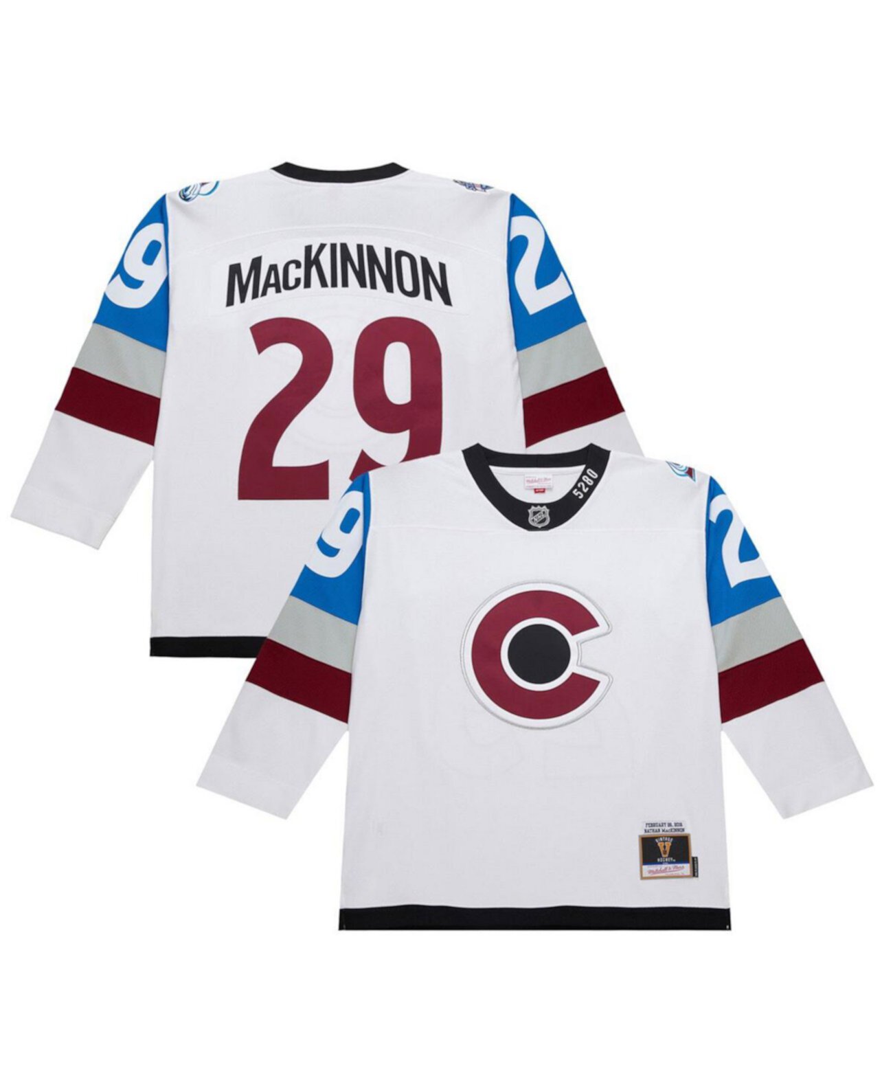 Men's Nathan Mackinnon White Colorado Avalanche 2016-17 Power Play Jersey Mitchell & Ness