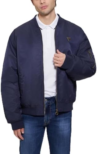 GUESS Men's John Bomber Hooded Jacket Guess