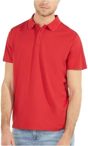 GUESS Men's Paul Logo Tape Pique Polo Guess