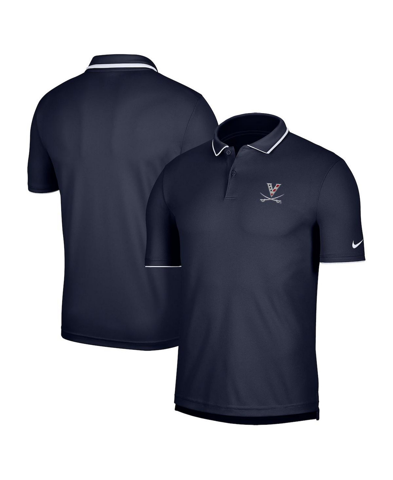 Поло Nike из коллекции Virginia Cavaliers Hoo Sabre с УФ-защитой 40+, технологией Dri-Fit и двухкнопочной планкой Nike